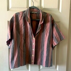 Madewell striped linen top.